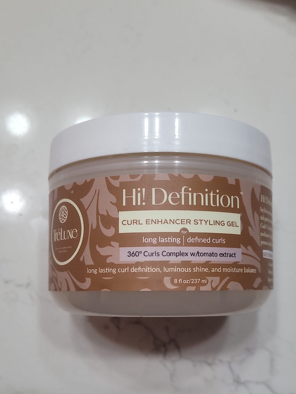 TréLuxe 360° Confidence Collection Curl Enhancer Gel Defines Curls Full Size Jar